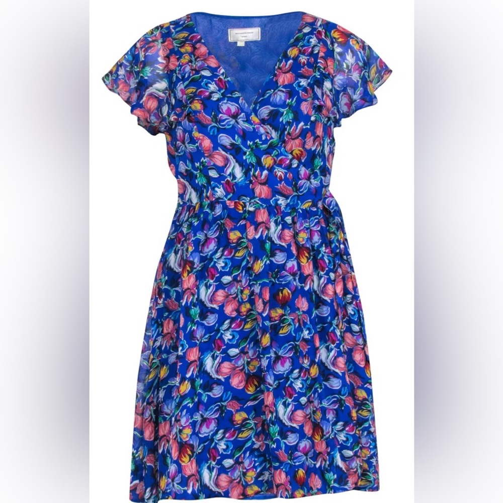 Moulinette Souers Navy Floral Wrap Dress